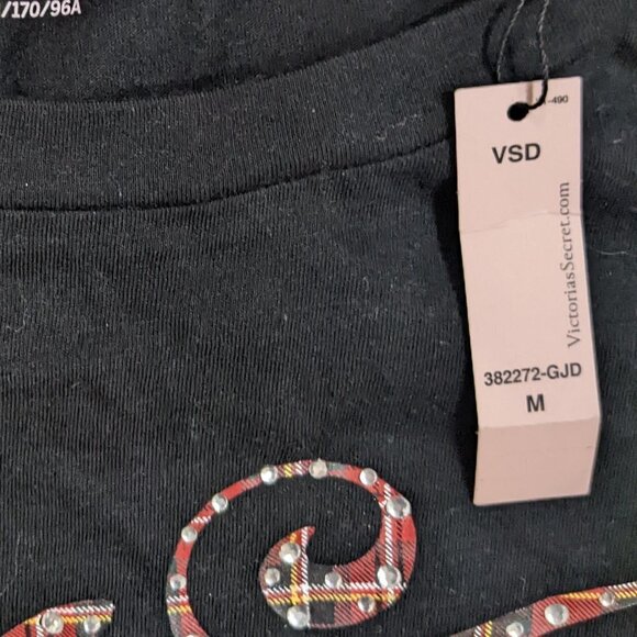 🧡 Victoria's Secret "Angel" Tee in Red Plaid with Rhinestones - Picture 3 of 4
